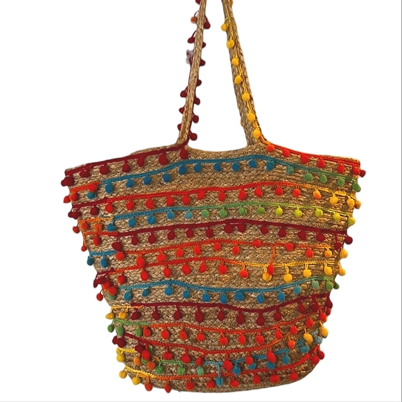 Circus by Sam Edelman Multicolored Mini Pom Pom Shoulder Bag - Picture 3 of 4